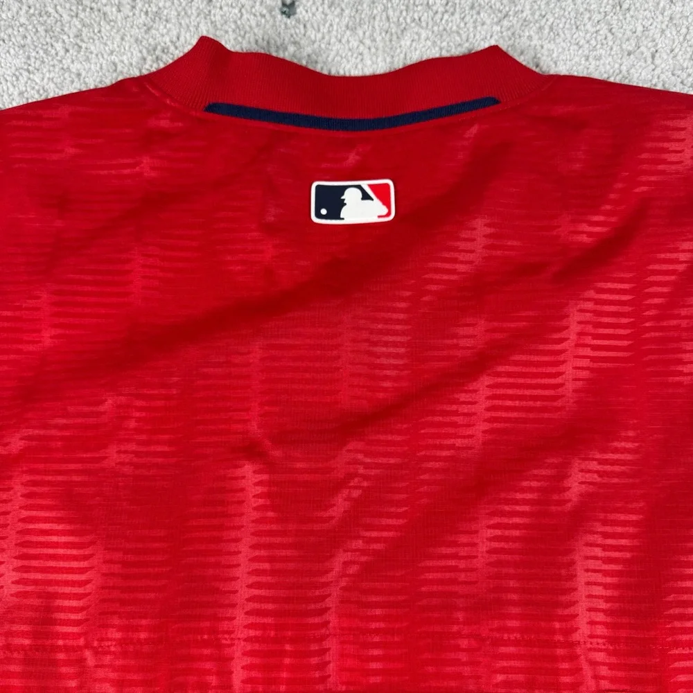 St. Louis Cardinals Pullover Mens L Red MLB Baseball Majestic Training Jacket